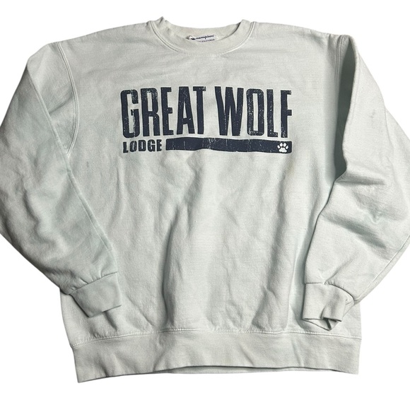 Champion Great Wolf Lodge Crewneck Sweatshirt Gray Men’s L wash wear - Picture 1 of 4